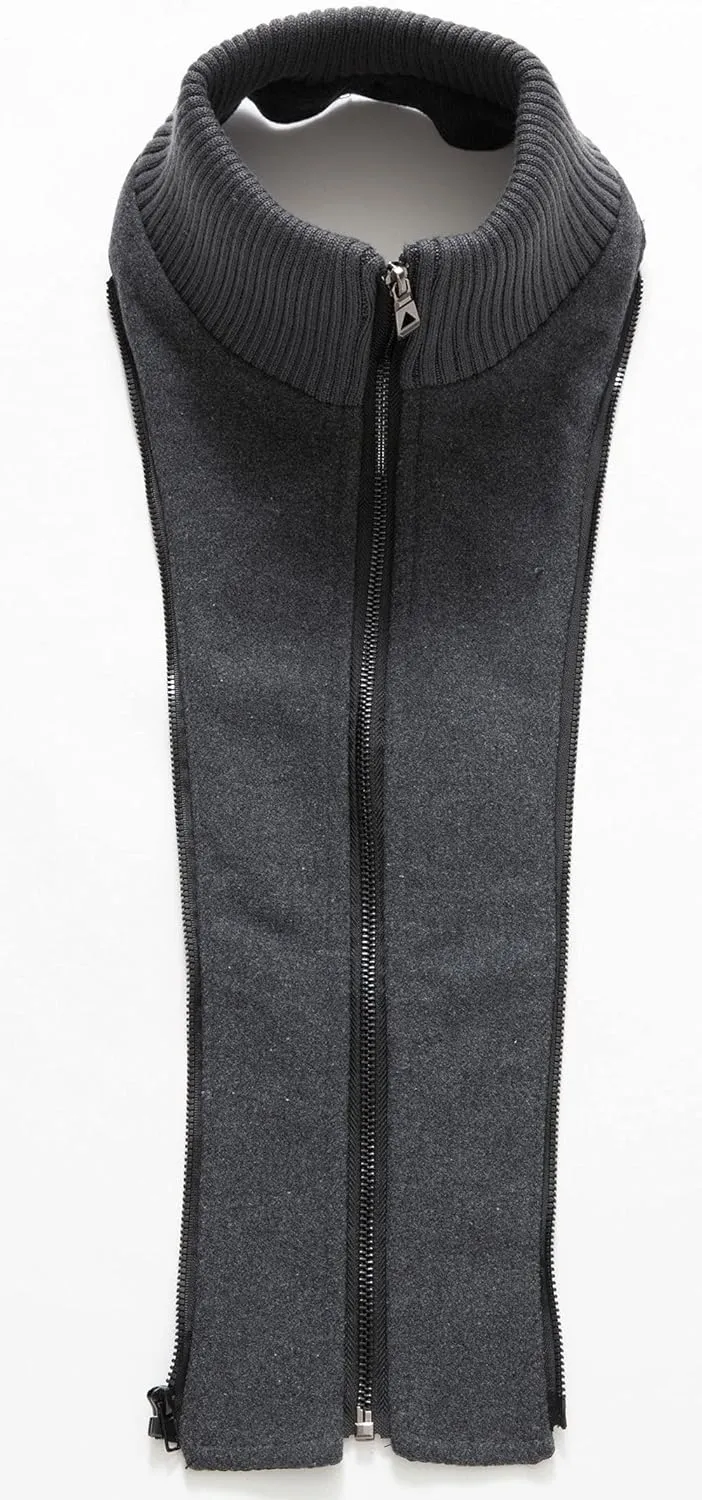CHARTOU Men's Thermal Single Breasted Wool Blend Coat Business Peacoat with Detachable Zipper