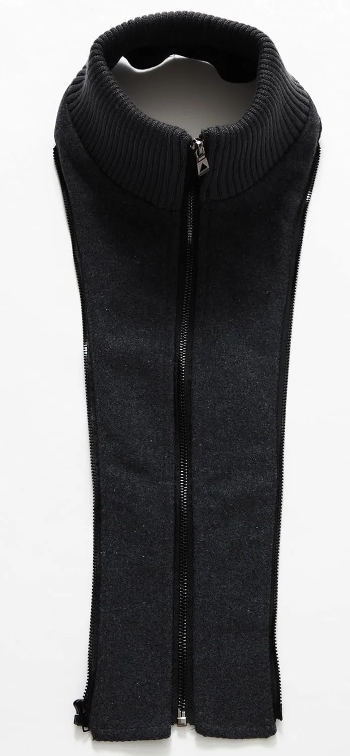 CHARTOU Men's Thermal Single Breasted Wool Blend Coat Business Peacoat with Detachable Zipper