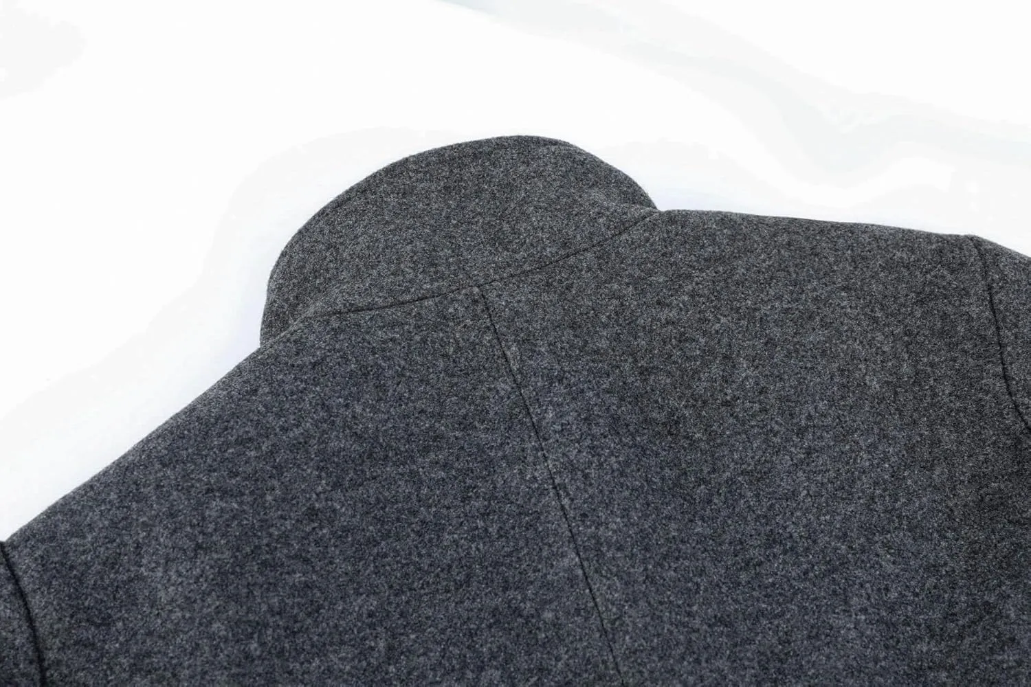 CHARTOU Women's Casual Thicken Wool Blend Stand Collar Single Breasted Pea Coat