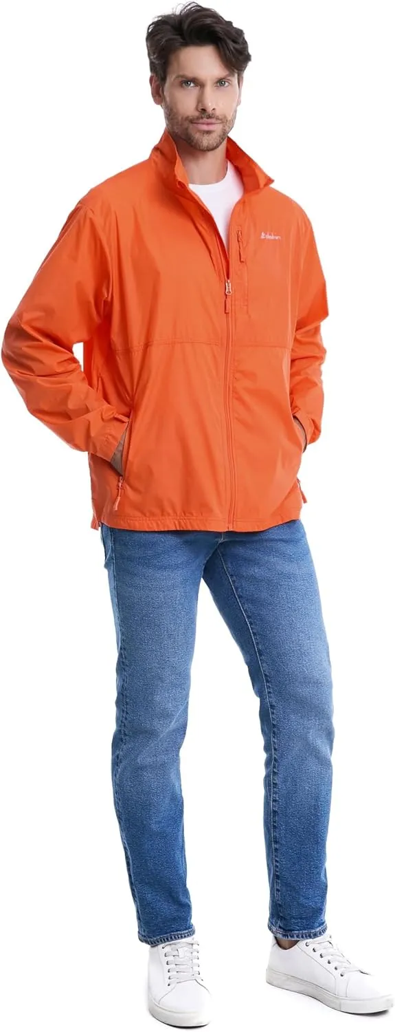 clothin Mens Lightweight Windbreaker Packable Jacket Water Resistant for Hiking Outdoor Cycling