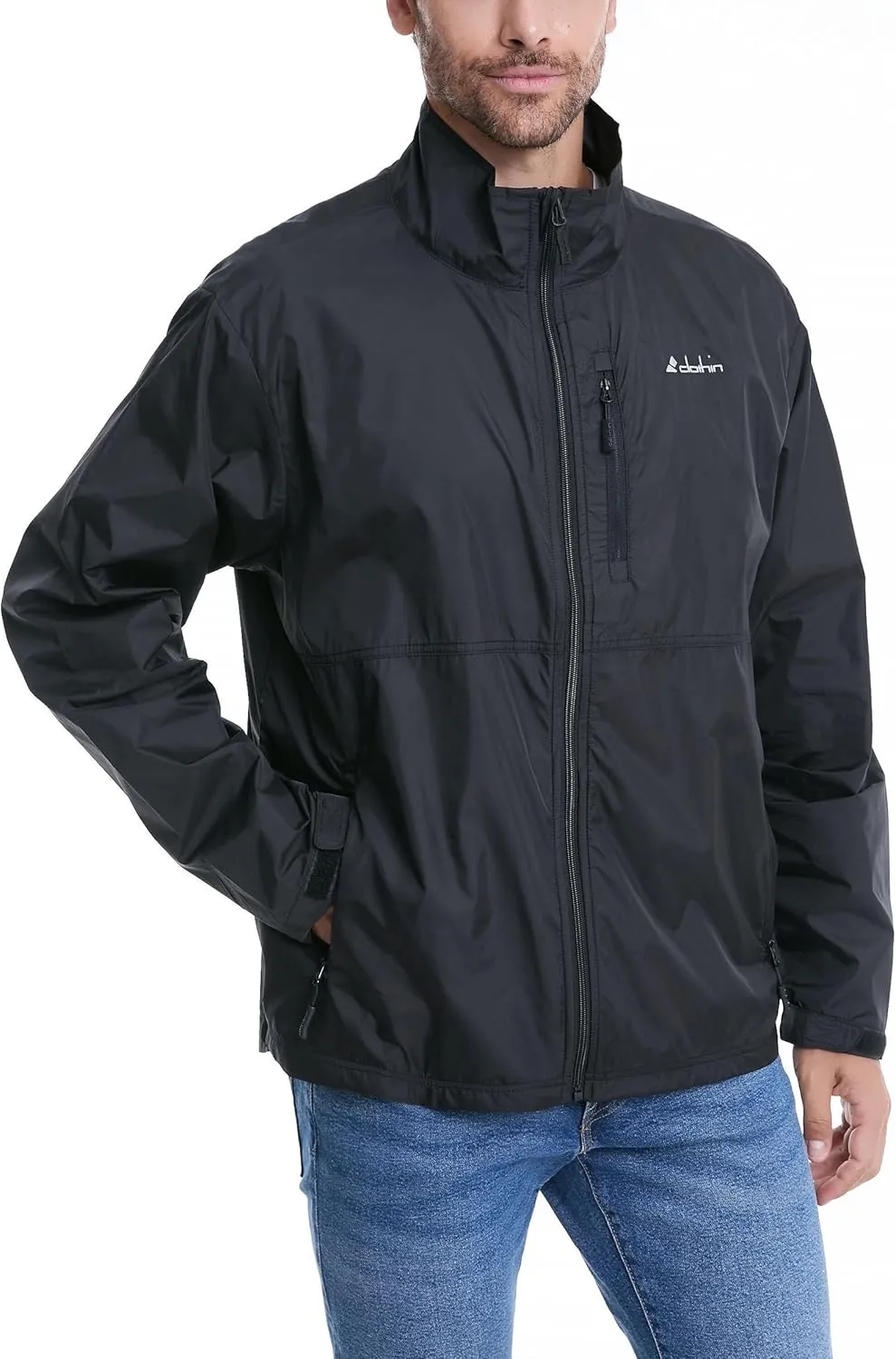 clothin Mens Lightweight Windbreaker Packable Jacket Water Resistant for Hiking Outdoor Cycling