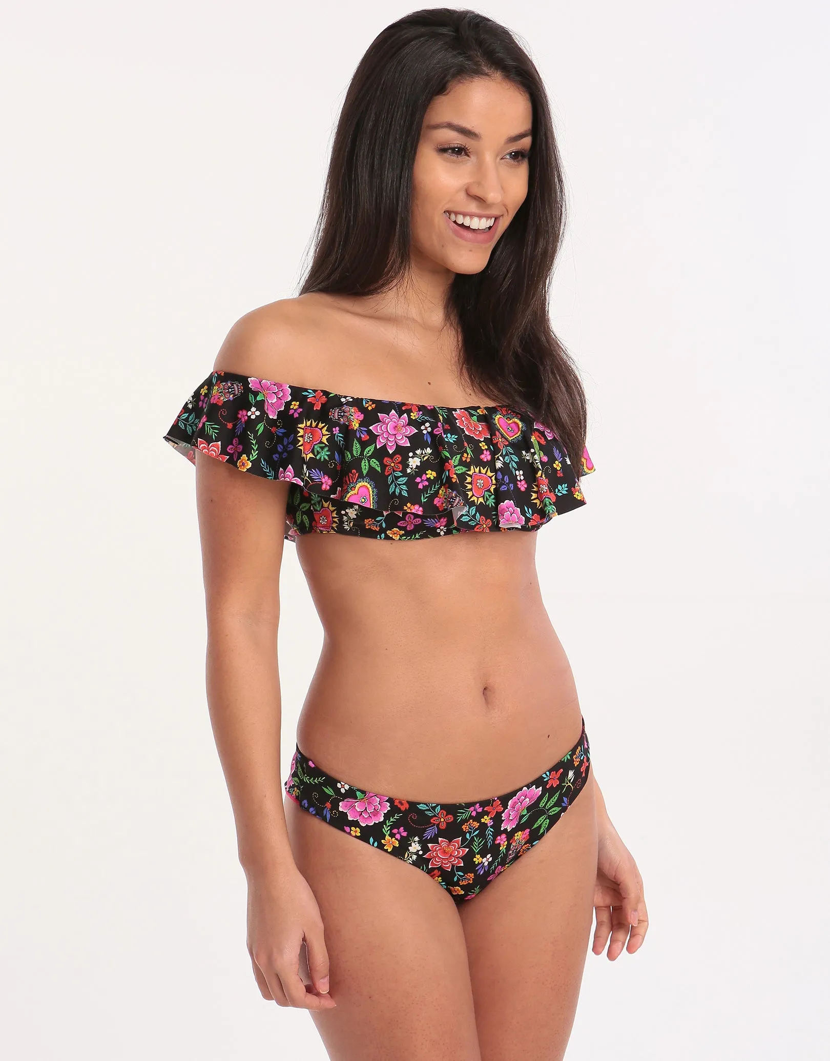 Cocobella Tolvo Off The Shoulder Bikini Top - Black