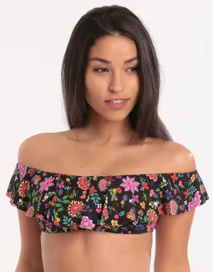 Cocobella Tolvo Off The Shoulder Bikini Top - Black
