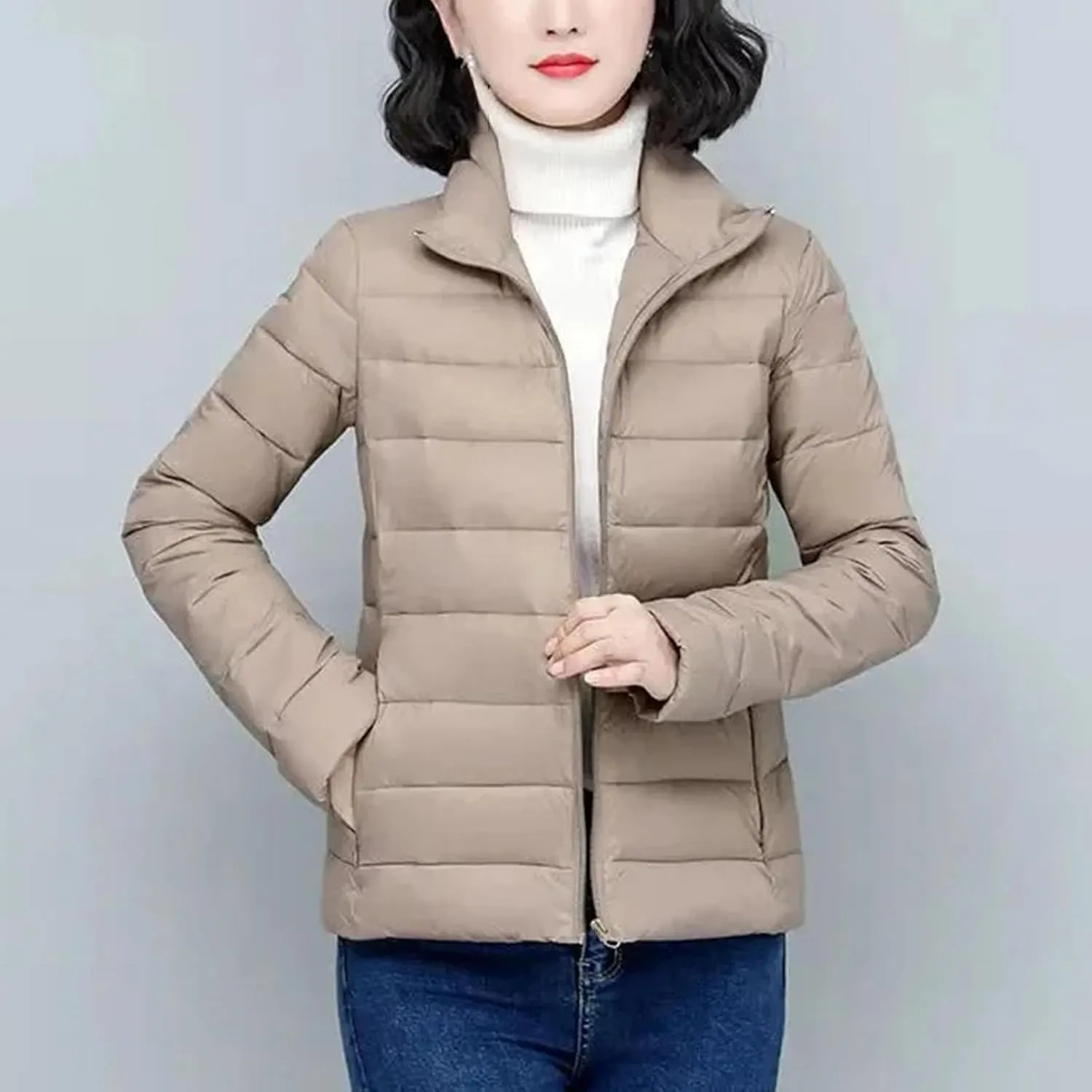 Cotton-Padded Coat Women Winter Slim Versatile Down Jacket Loose Outwear Short Warm Cotton Padded Coat Female