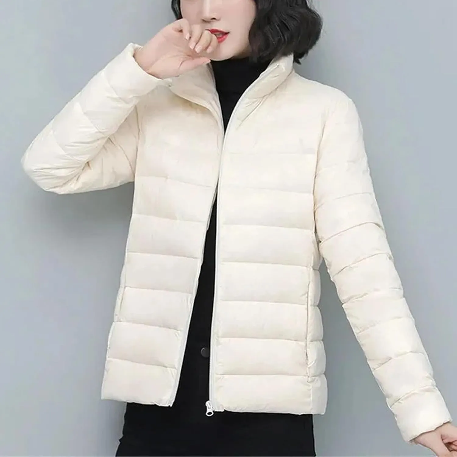 Cotton-Padded Coat Women Winter Slim Versatile Down Jacket Loose Outwear Short Warm Cotton Padded Coat Female