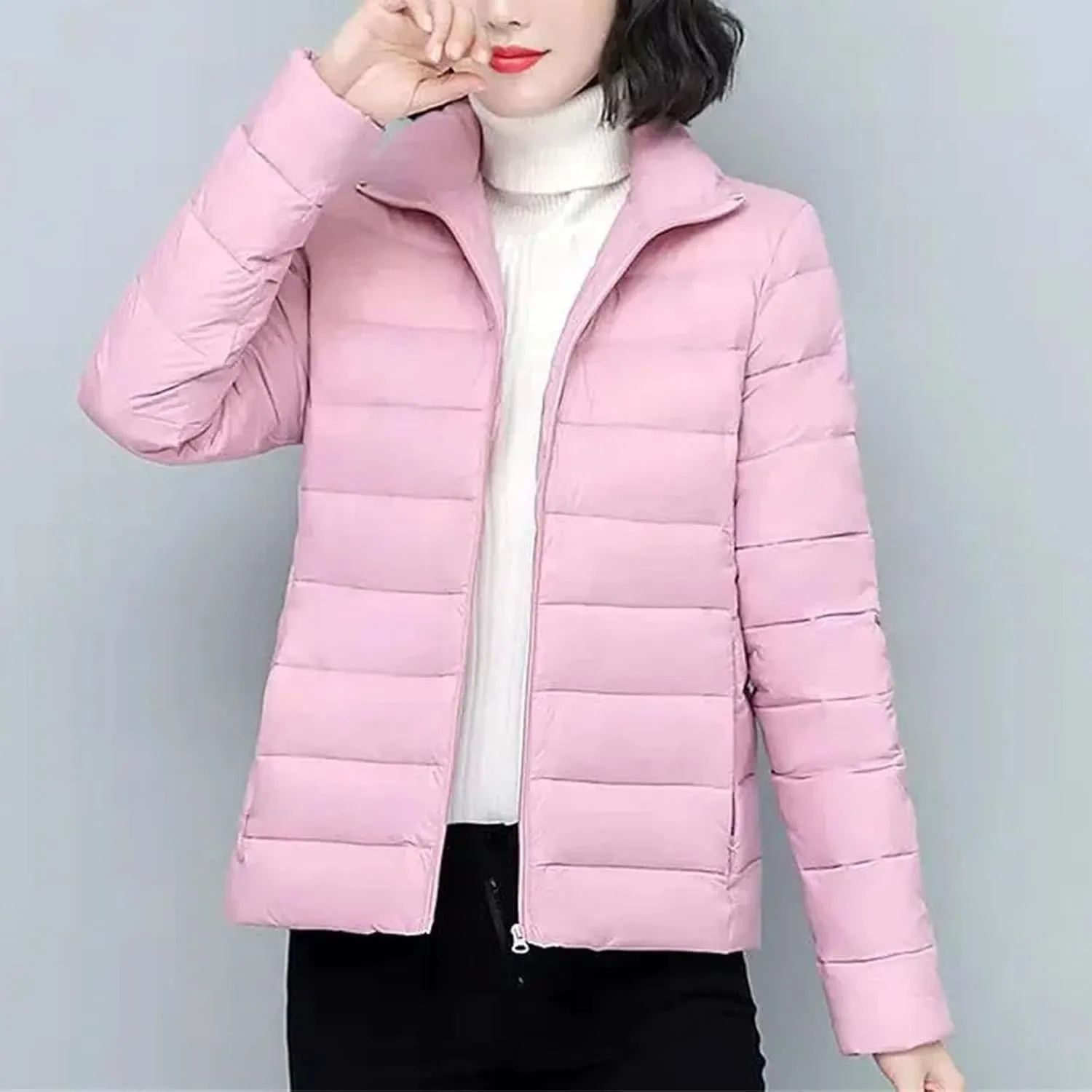 Cotton-Padded Coat Women Winter Slim Versatile Down Jacket Loose Outwear Short Warm Cotton Padded Coat Female