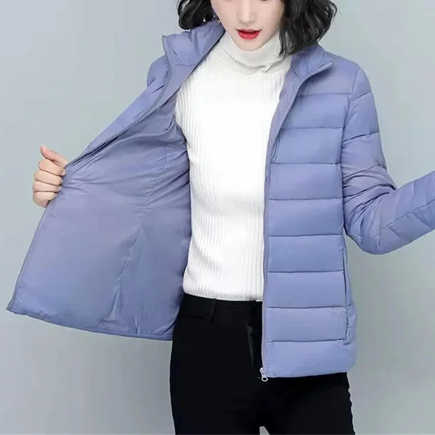 Cotton-Padded Coat Women Winter Slim Versatile Down Jacket Loose Outwear Short Warm Cotton Padded Coat Female