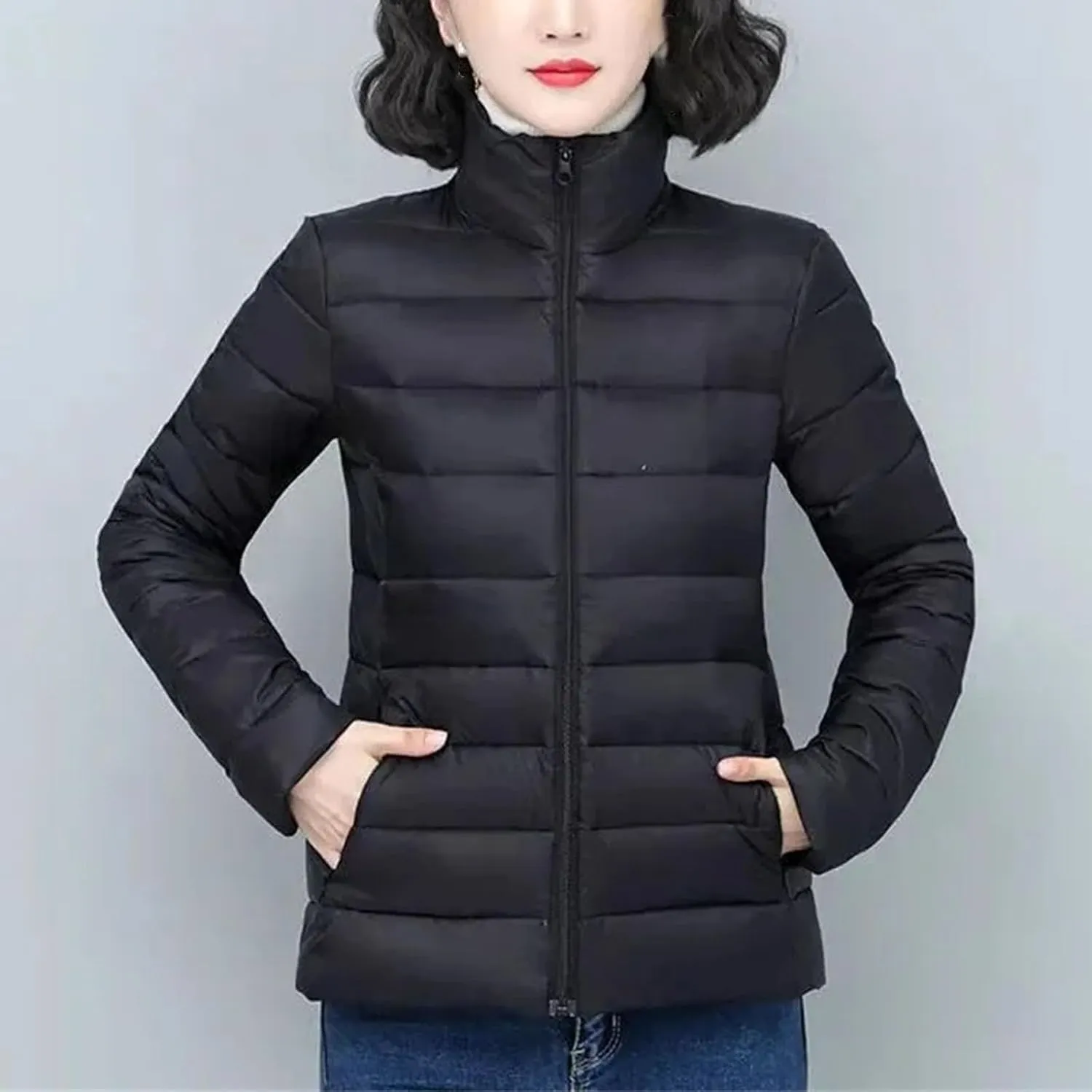 Cotton-Padded Coat Women Winter Slim Versatile Down Jacket Loose Outwear Short Warm Cotton Padded Coat Female