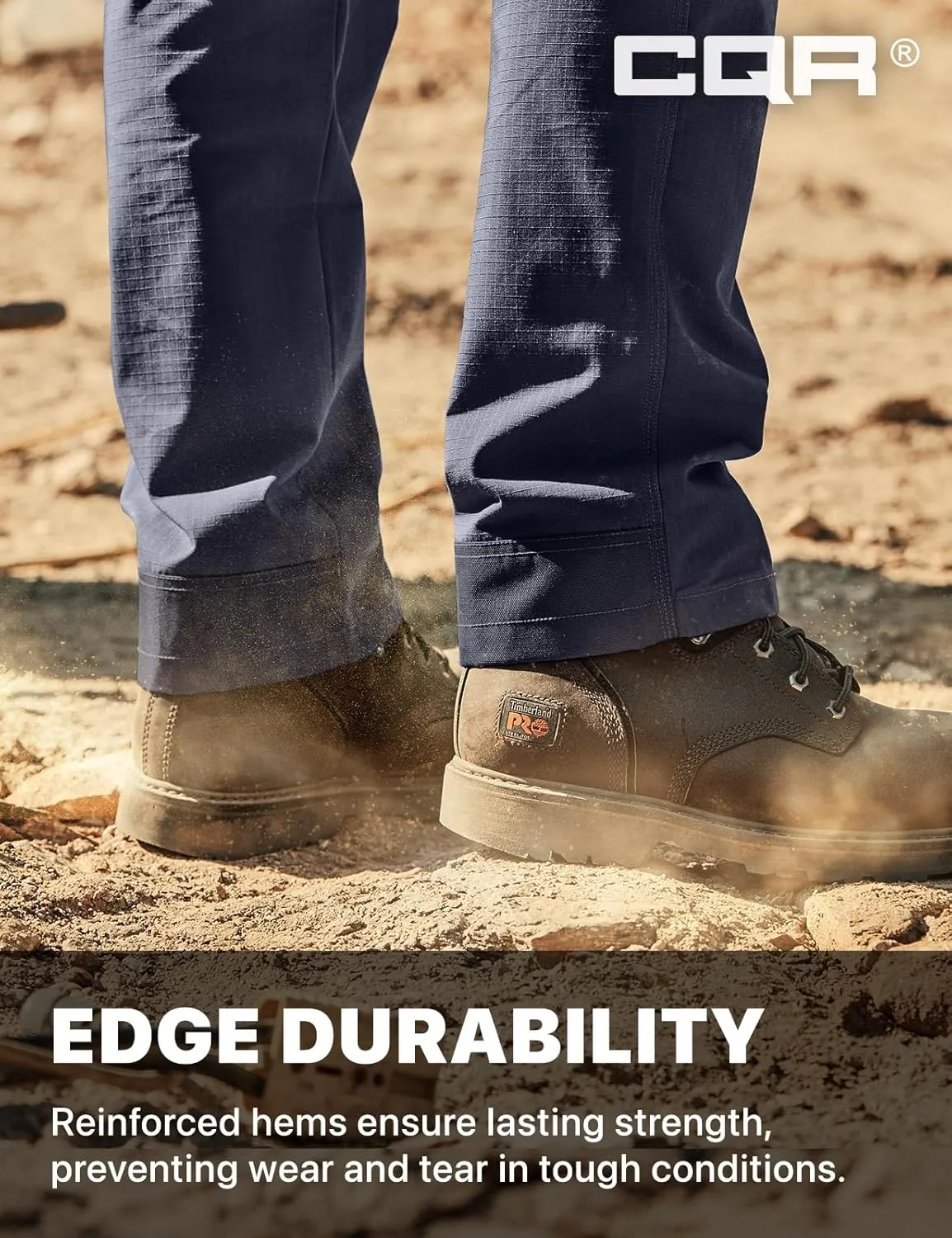 CQR Men's Quick Dry Work Pants, Water Resistant Outdoor Tactical Pants, Lightweight Stretch Cargo Hiking Pants