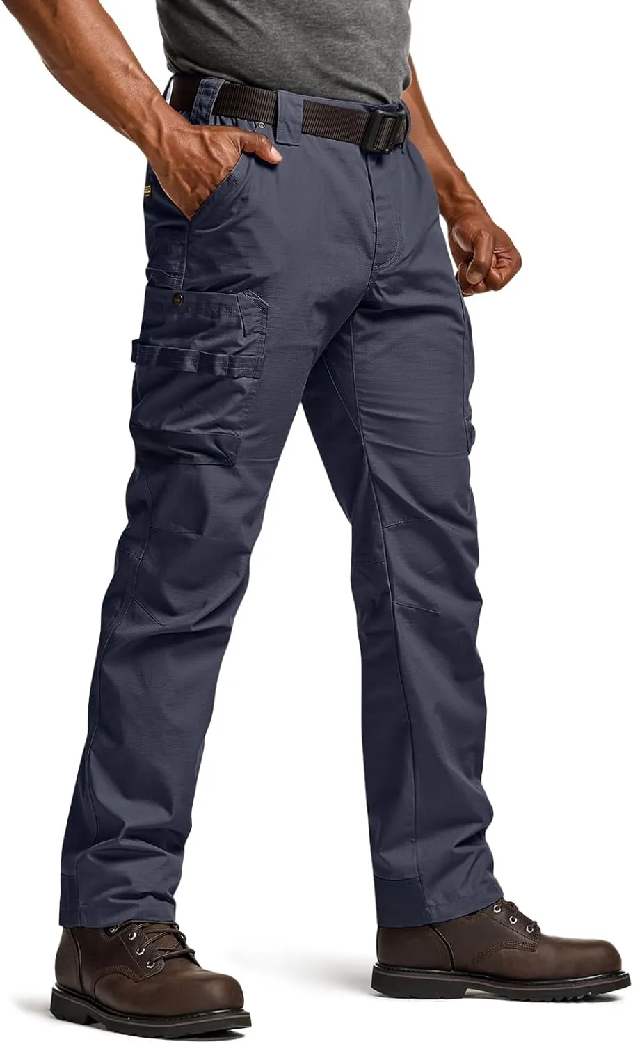 CQR Men's Quick Dry Work Pants, Water Resistant Outdoor Tactical Pants, Lightweight Stretch Cargo Hiking Pants