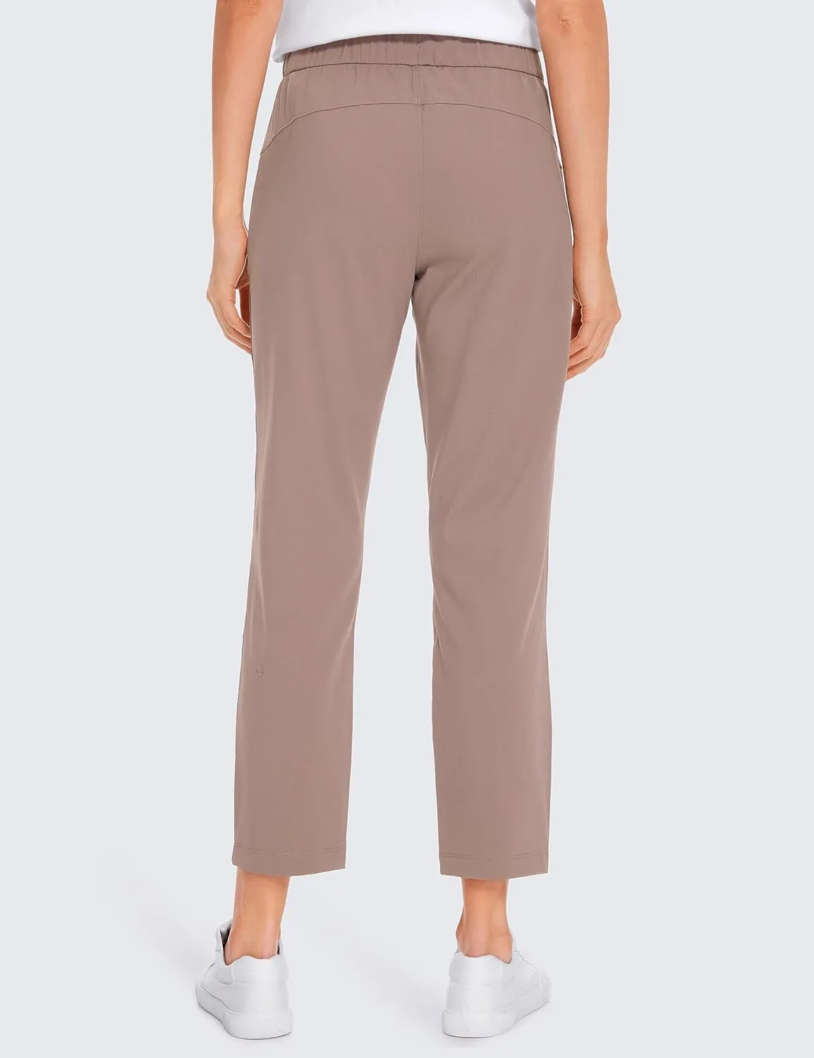 CRZ YOGA Womens High Waisted 4-Way Stretch Golf Capris 25" Short - Work Pants Athletic Lounge Workout Ankle Pants