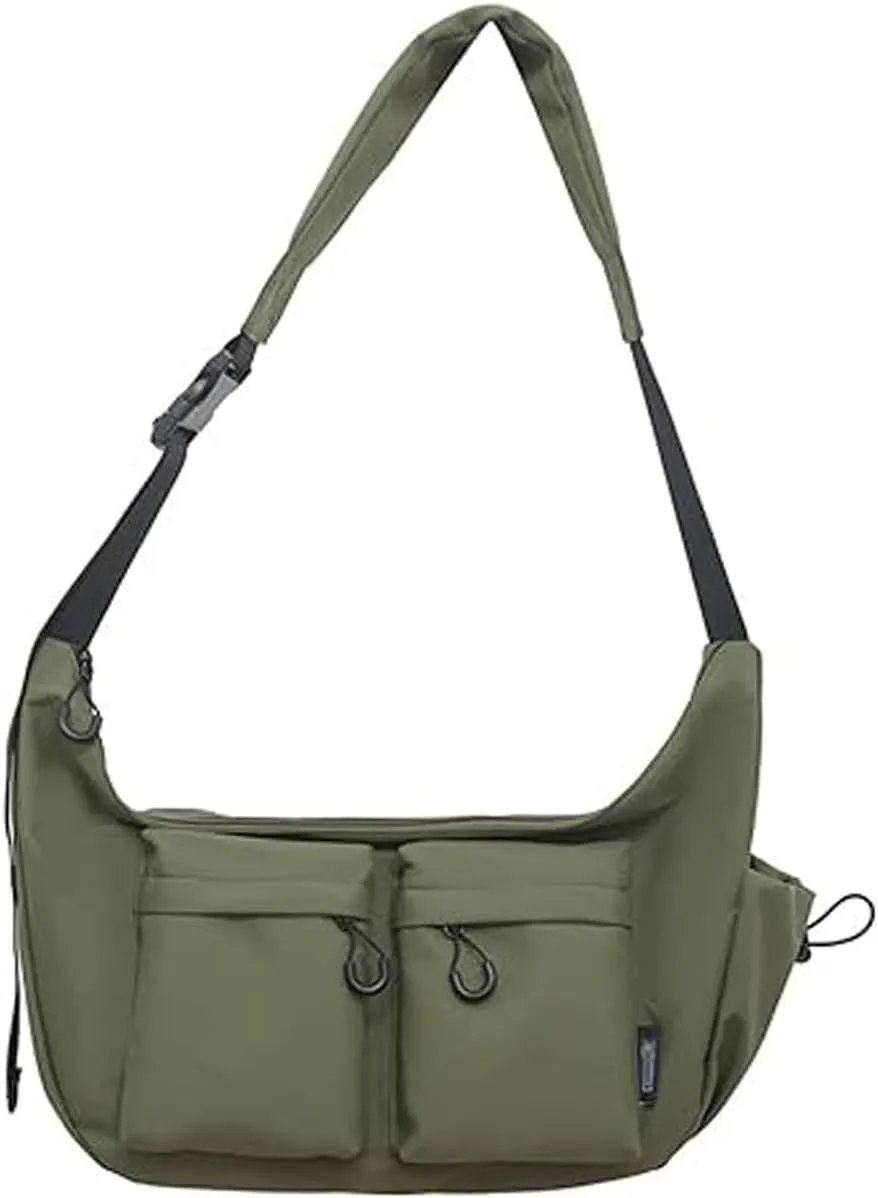 Dallaswind Large Capacity Messenger Canvas Bag, Vintage Water Resistant Canvas Satchel