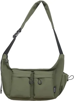 Dallaswind Large Capacity Messenger Canvas Bag, Vintage Water Resistant Canvas Satchel
