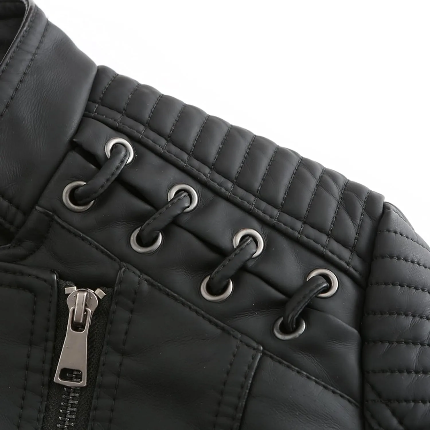 Dear model Women's Leather Jackets,Faux Leather Moto Jacket Slim Thin Leather for Casual Look