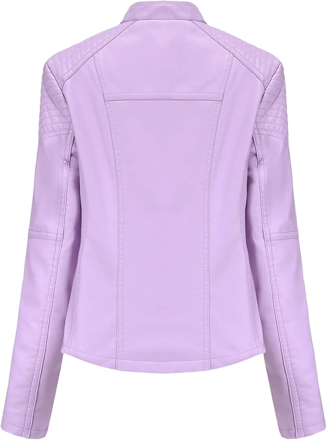 Dear model Women's Leather Jackets,Faux Leather Moto Jacket Slim Thin Leather for Casual Look
