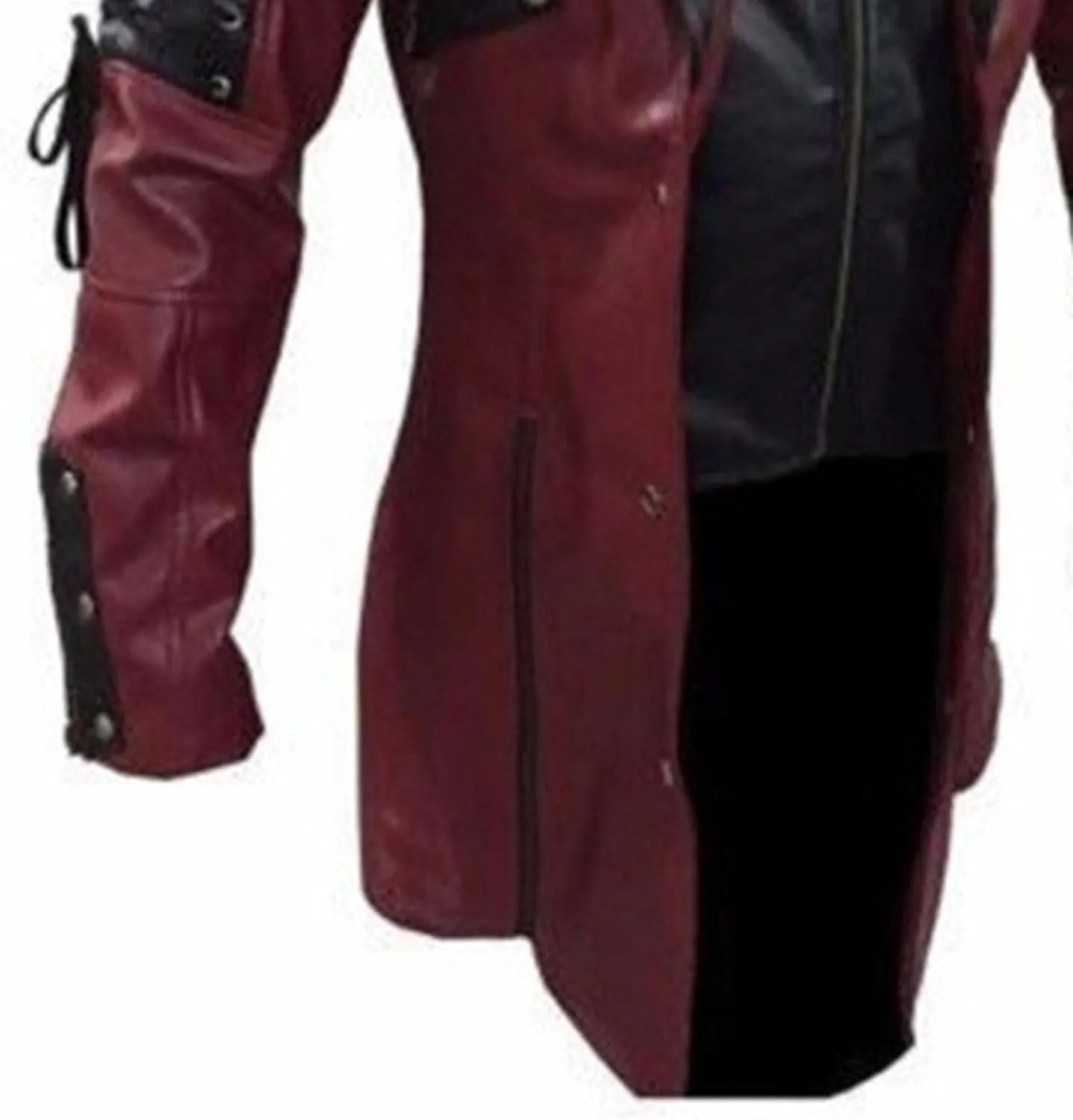DGHM-JLMY Men's Loose Zipper Faux Leather Coat Long Sleeve Punk Biker Vintage Jacket Motorcycle Pu Leather Outwear Coat