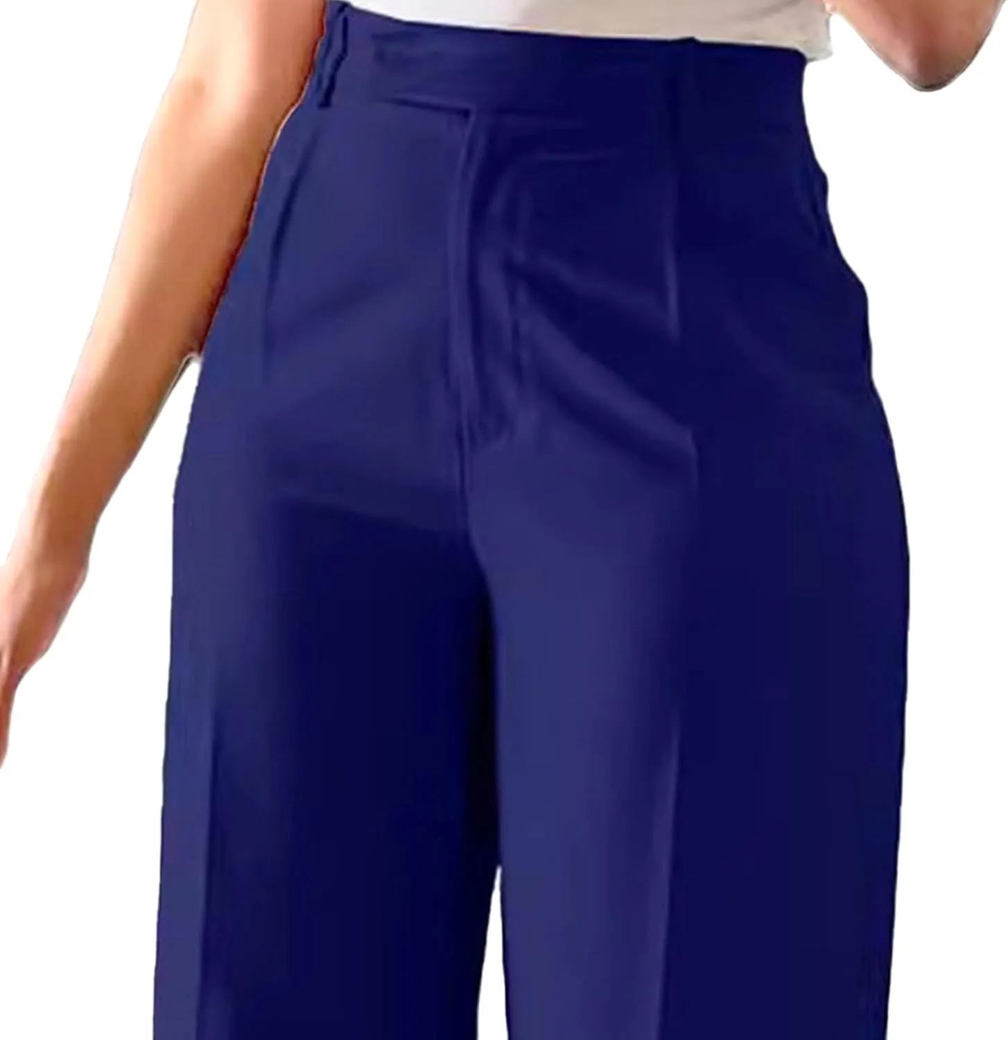 DGHM-JLMY Women's Commuter high Waist Draped Trousers Temperament Straight Leg Wide Leg Pants Business Essentials Suit Pant