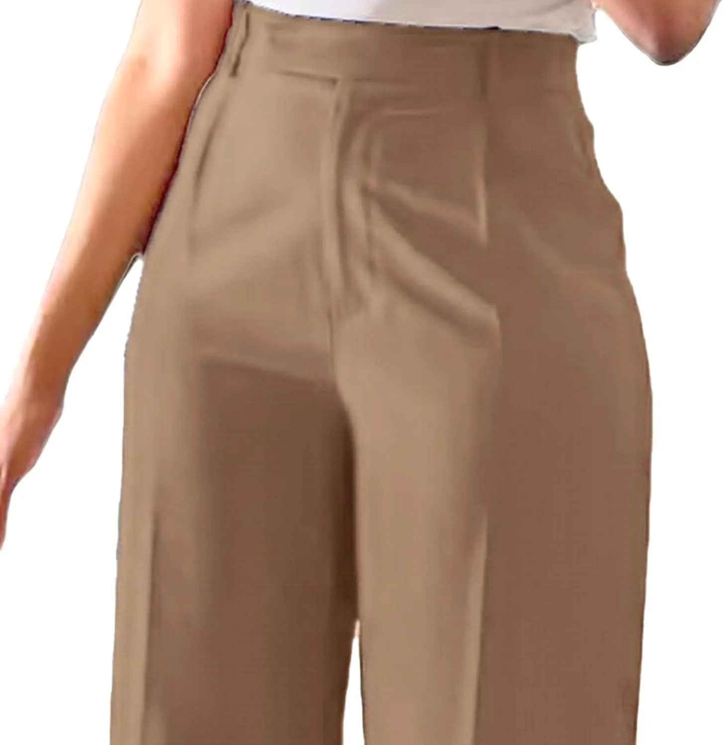 DGHM-JLMY Women's Commuter high Waist Draped Trousers Temperament Straight Leg Wide Leg Pants Business Essentials Suit Pant