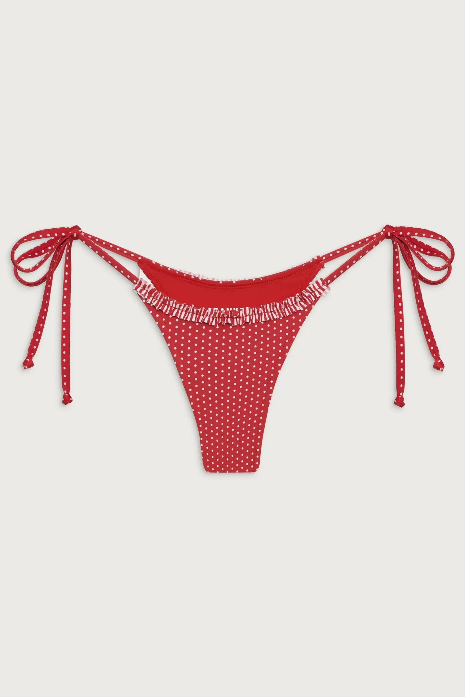 Divine Tie Side Skimpy Bikini Bottom Scarlet Dot