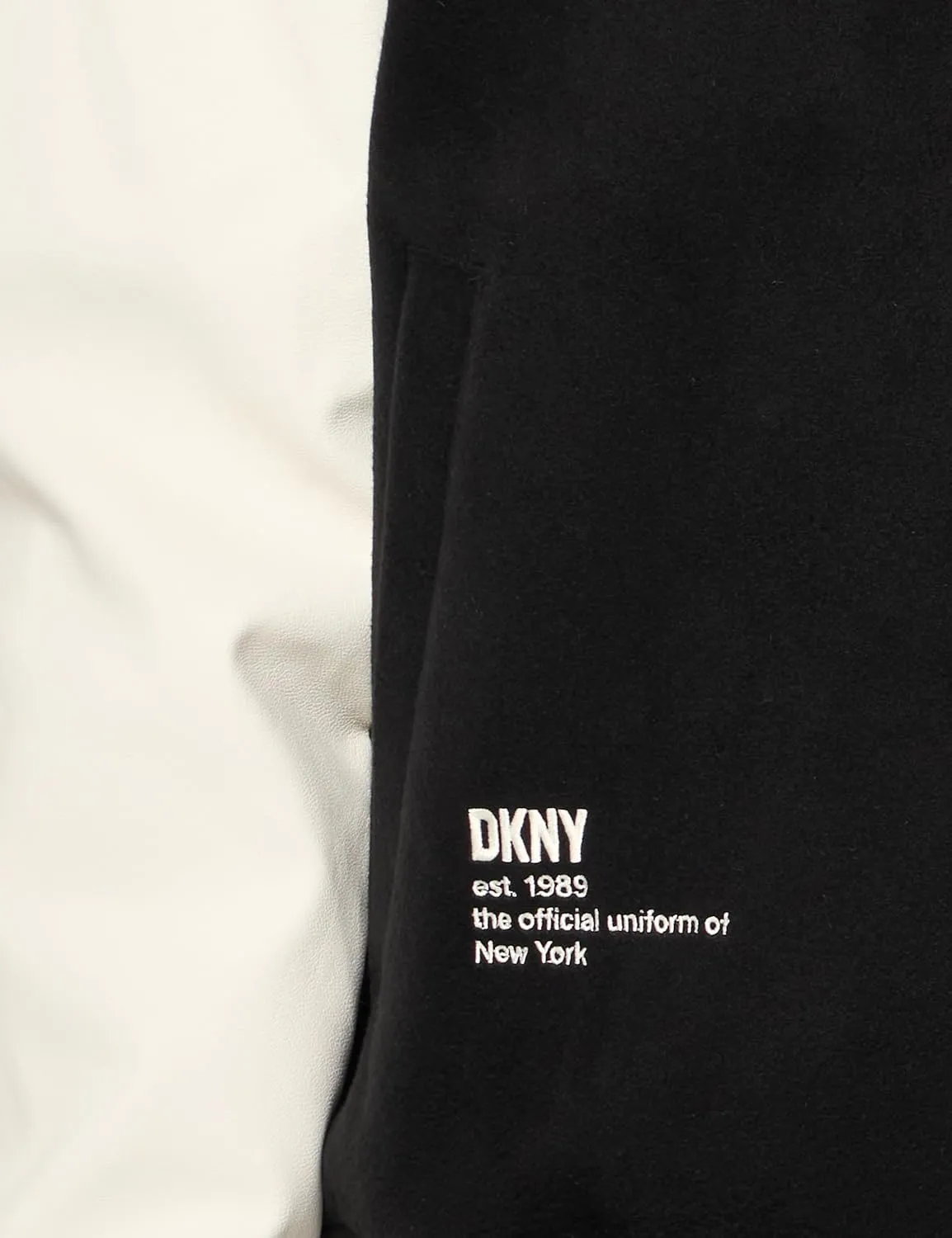 DKNY Mens Wool Blend Varsity Bomber