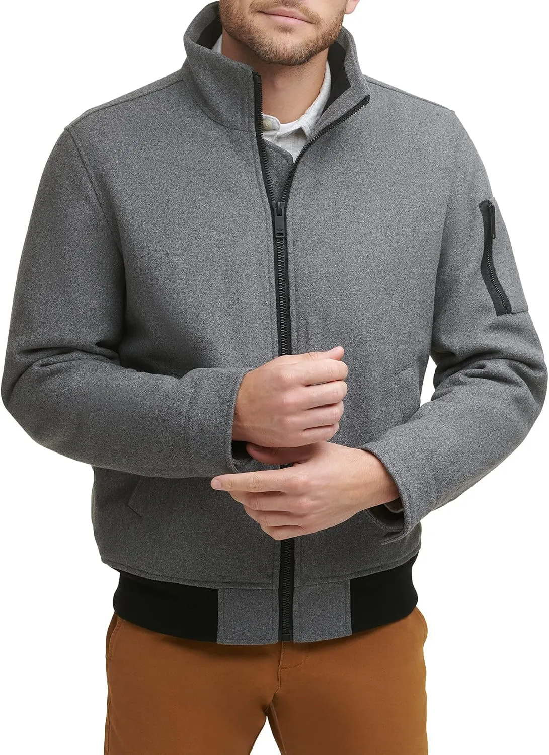 Dockers Men's Ron Wool Blend Bomber