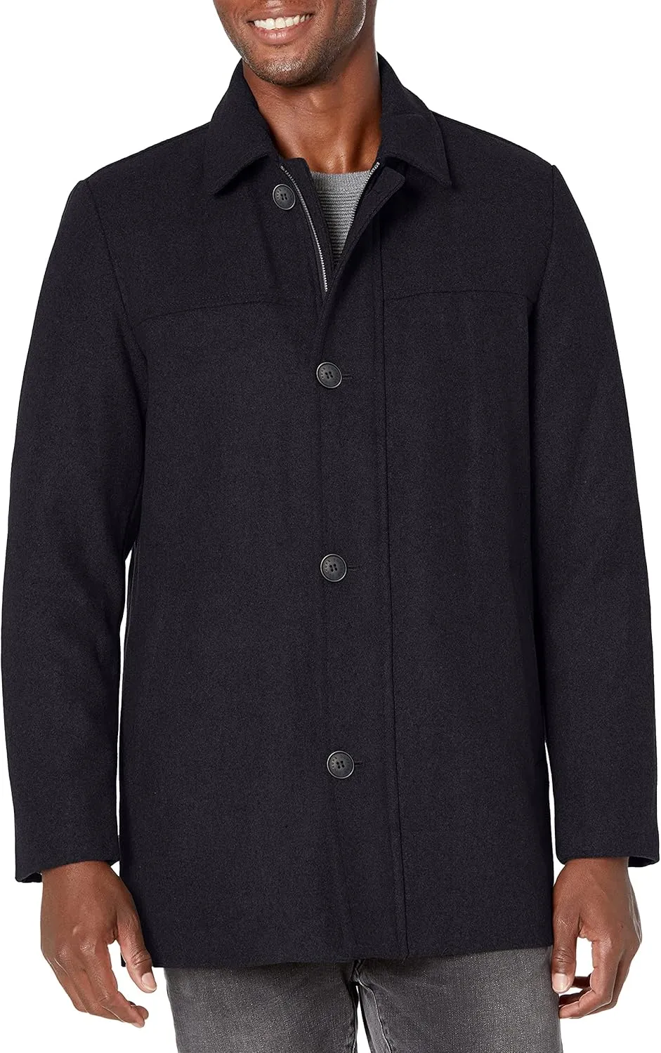 Dockers Men's Weston Wool Blend Coat with Scarf (Regular and Big & Tall)