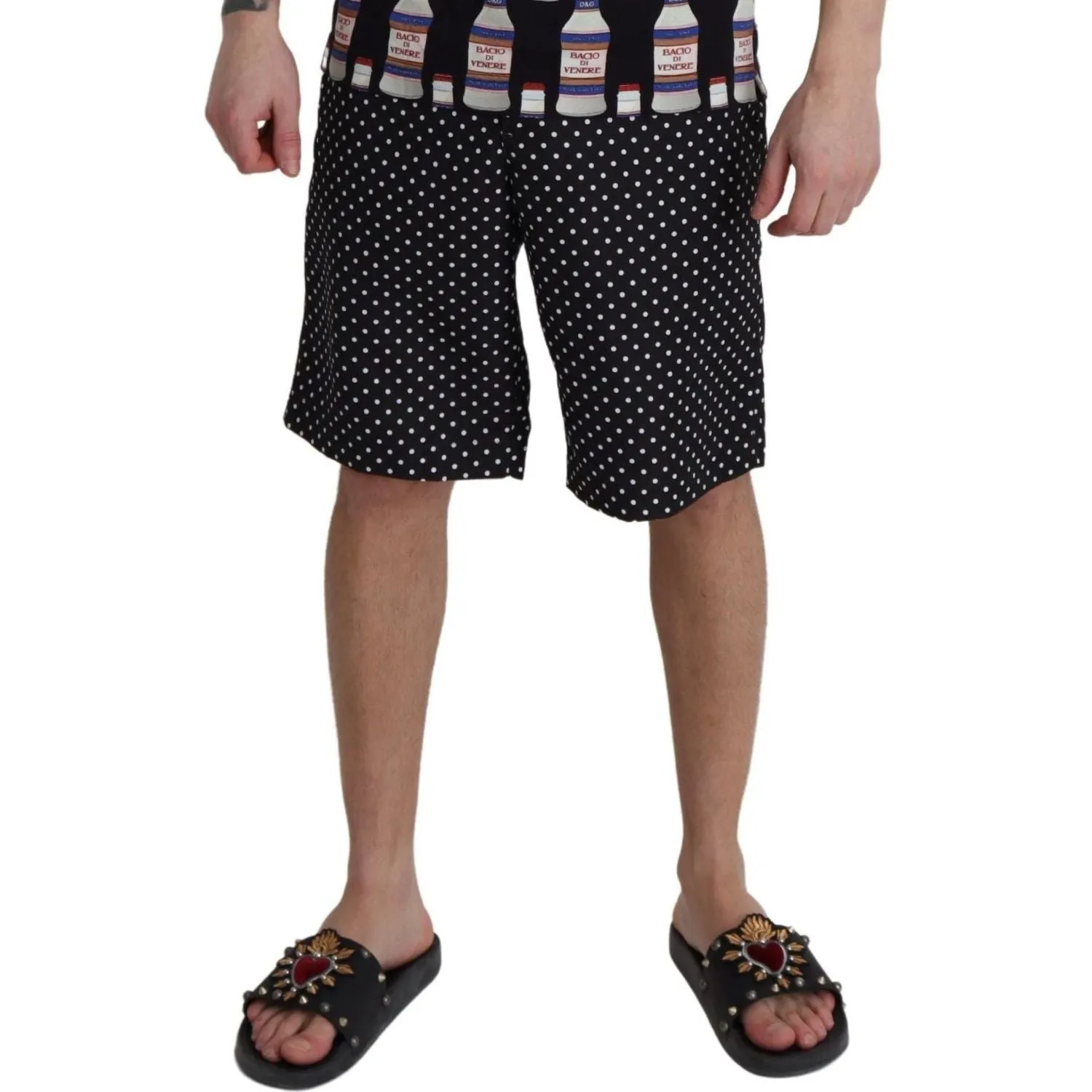 Dolce & Gabbana Polka Dot Elegance Swim Trunks Boxer