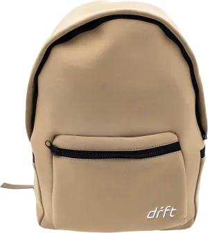 DRFT Neoprene Water Resistant Lightweight Backpack for Travel, Beach, and Sport (Khaki)