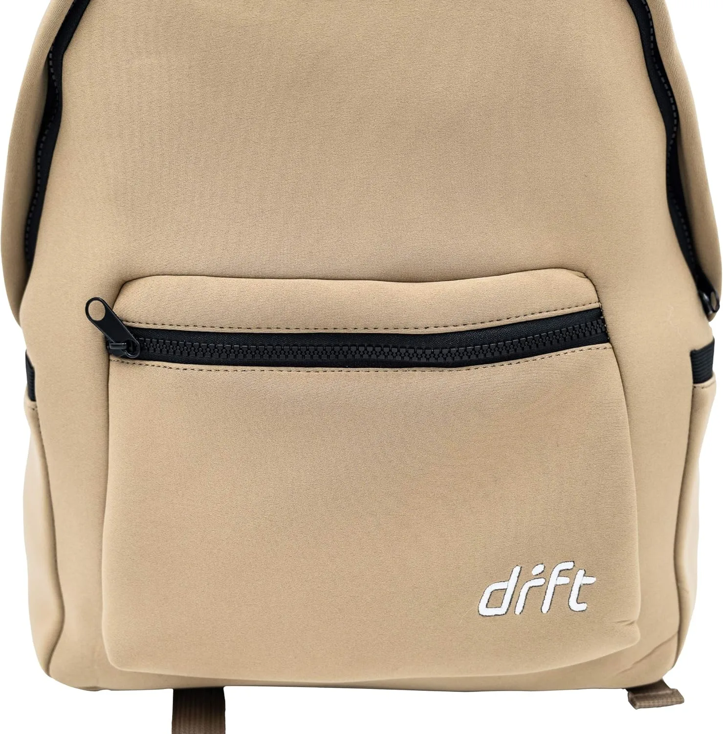 DRFT Neoprene Water Resistant Lightweight Backpack for Travel, Beach, and Sport (Khaki)