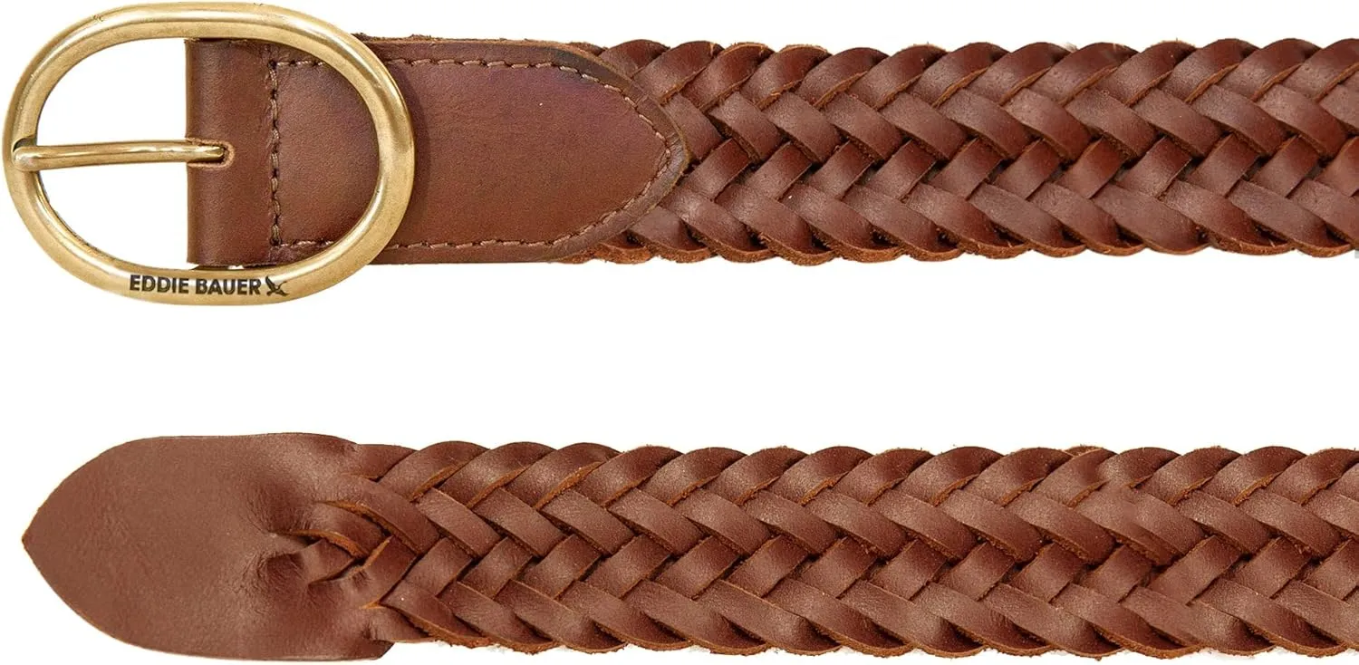 Eddie Bauer Women's Casual Leather Belts with Durable Metal Buckle