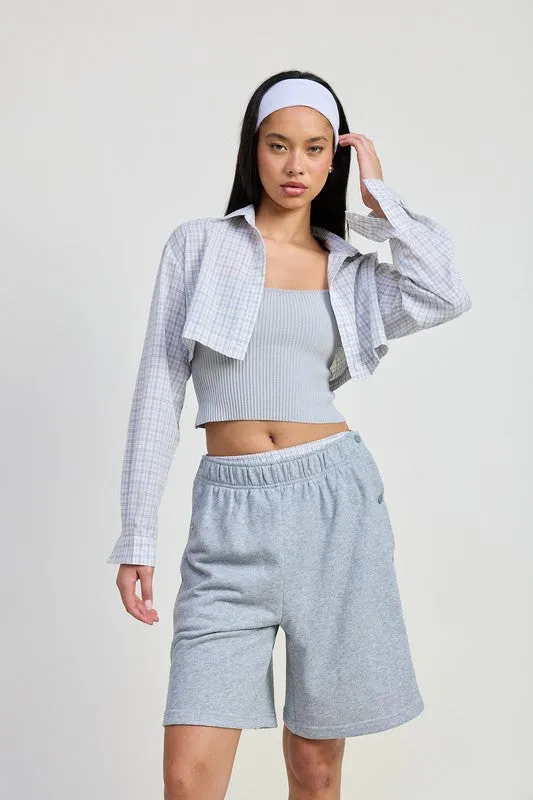 ELASTIC WAISTBAND SHORTS
