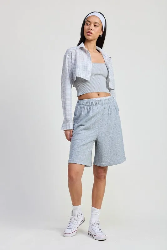 ELASTIC WAISTBAND SHORTS