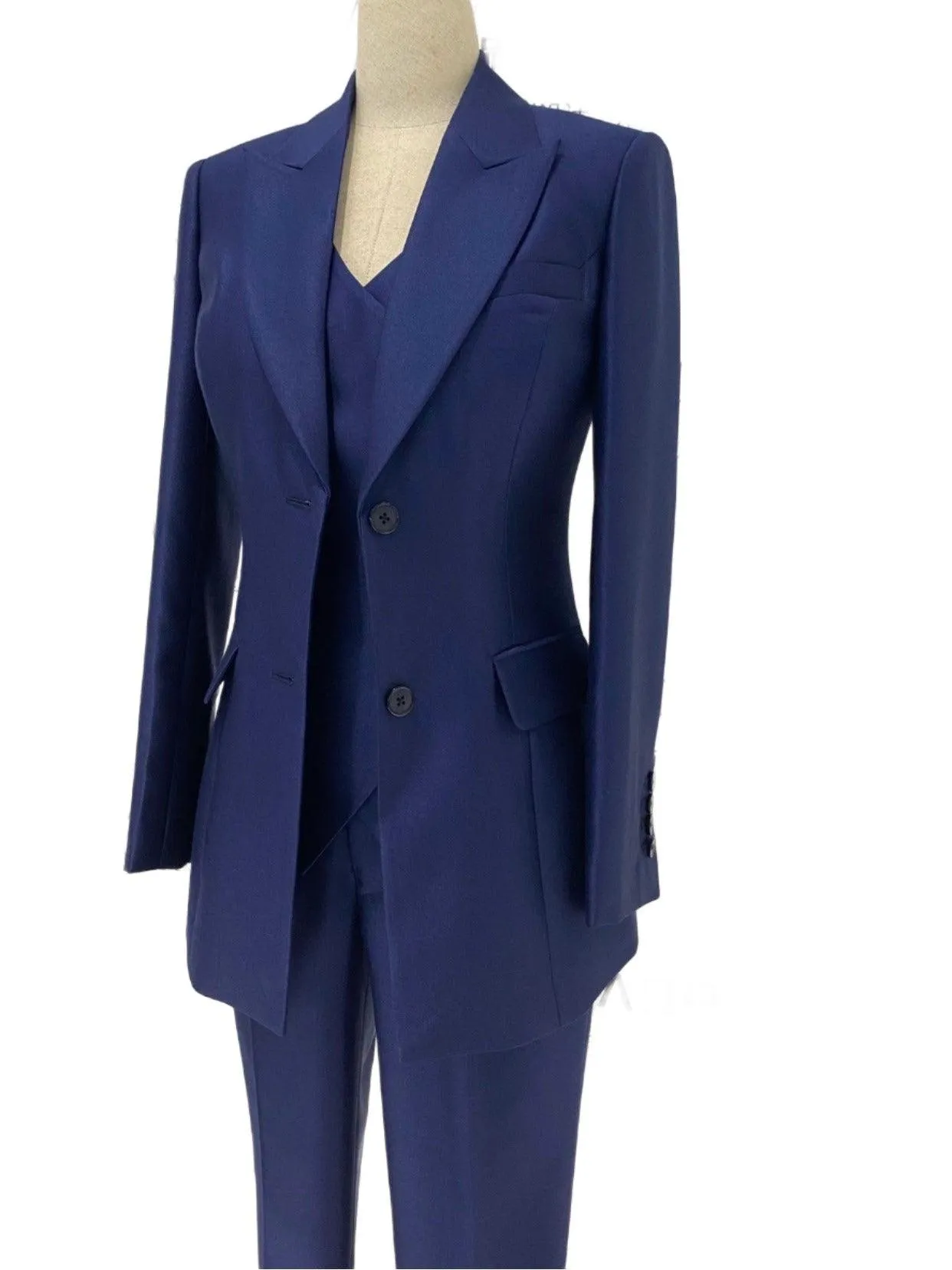 Elegant Three Piece Women Pant Suit - Slim Fit Formal Trouser Suit