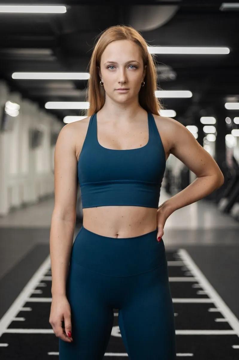 ELISE SPORTS BRA PETROL GREEN