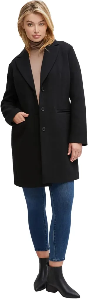 ellos Plus Size Classic Wool-Blend Coat