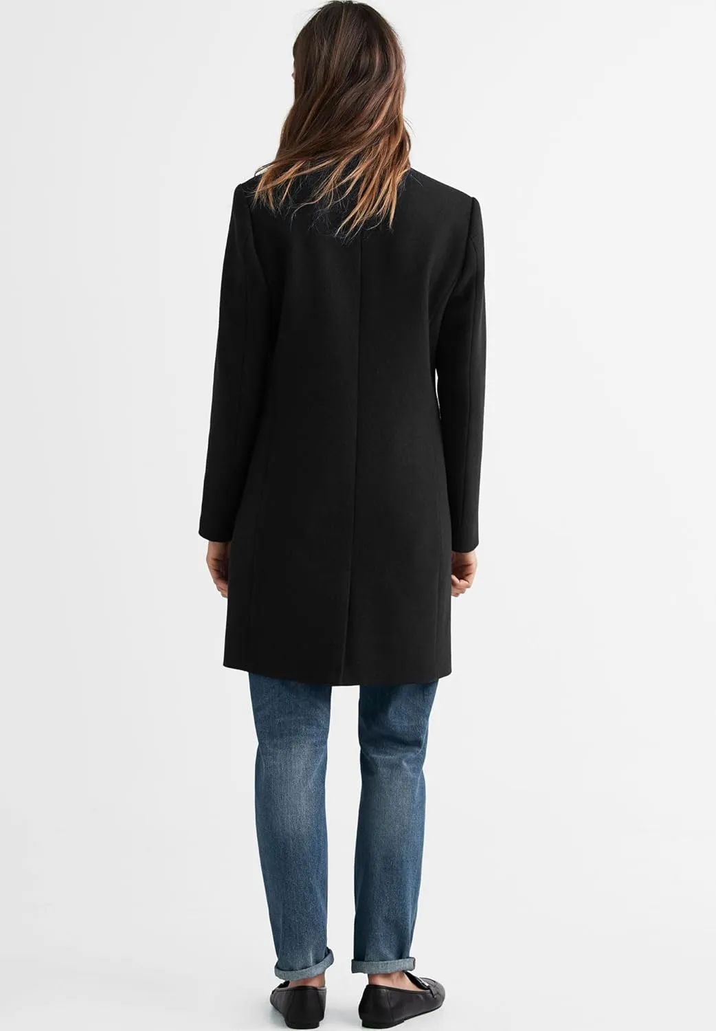 ellos Plus Size Classic Wool-Blend Coat
