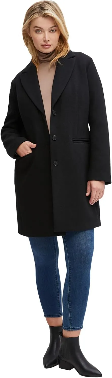 ellos Plus Size Classic Wool-Blend Coat
