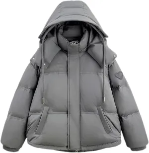 Fjnbbiot Winter Jacket Women Thick Down Cotton Padded Cold Coat Female Loose Overcoat Fashon Hooded Short Parkas