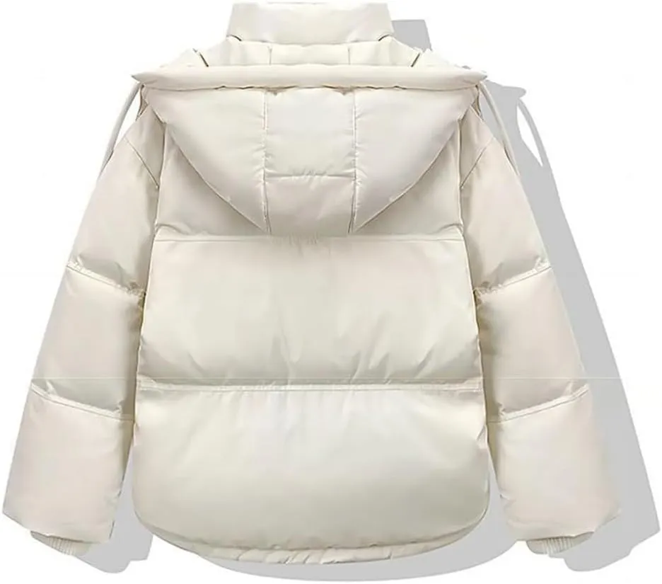 Fjnbbiot Winter Jacket Women Thick Down Cotton Padded Cold Coat Female Loose Overcoat Fashon Hooded Short Parkas