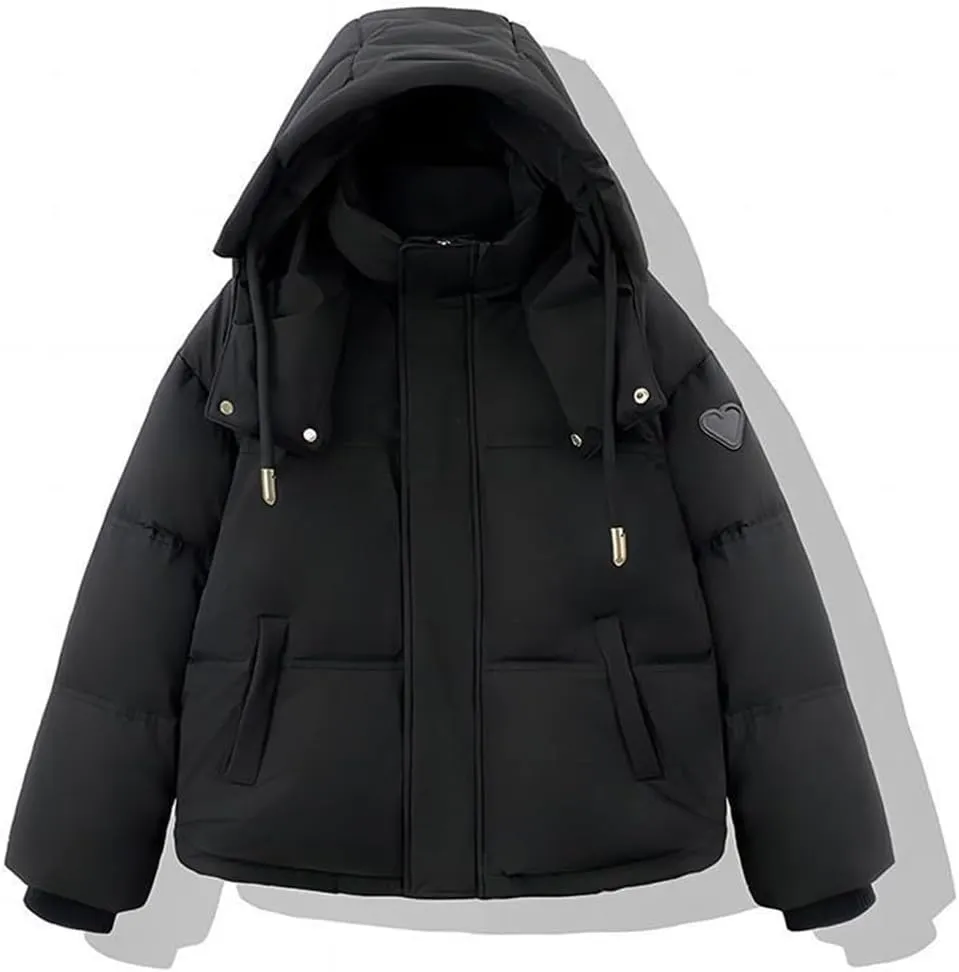 Fjnbbiot Winter Jacket Women Thick Down Cotton Padded Cold Coat Female Loose Overcoat Fashon Hooded Short Parkas