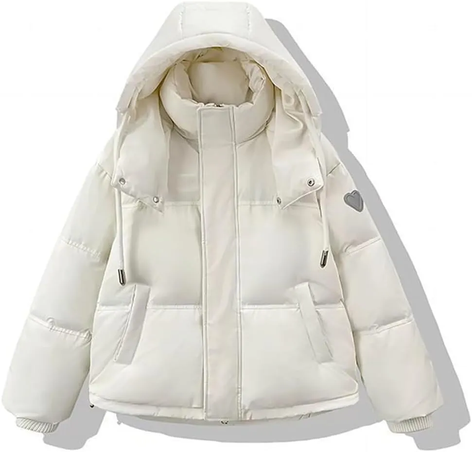 Fjnbbiot Winter Jacket Women Thick Down Cotton Padded Cold Coat Female Loose Overcoat Fashon Hooded Short Parkas