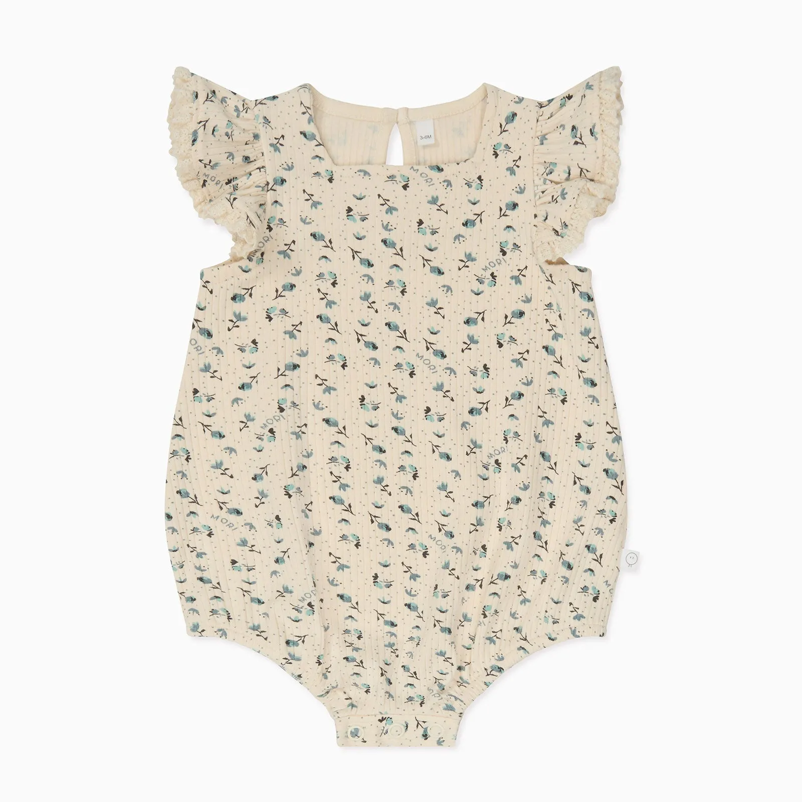 Floral Frilled Ribbed Bloomer