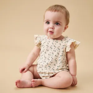 Floral Frilled Ribbed Bloomer