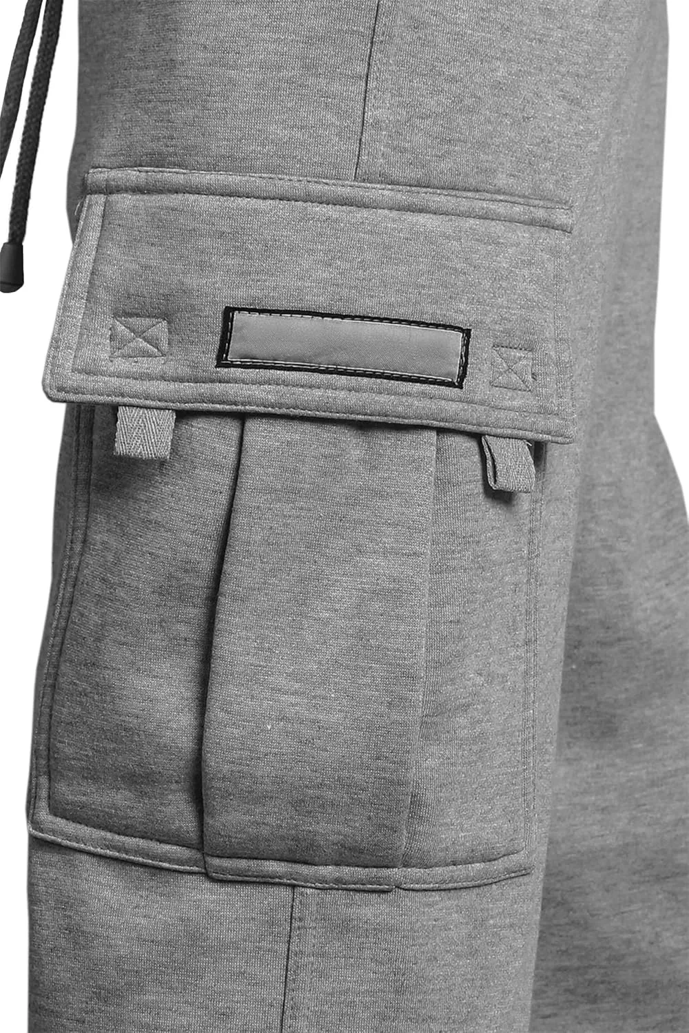 G-Style USA Men's Solid Fleece Heavyweight Cargo Pants