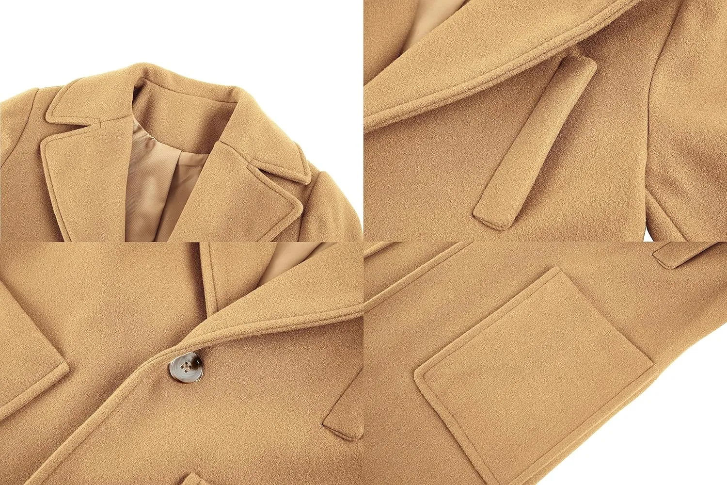 Gafeng Kids Toddler Boys Wool Blend Trench Coat Long Sleeve Mid Length Pea Overcoat Outerwear