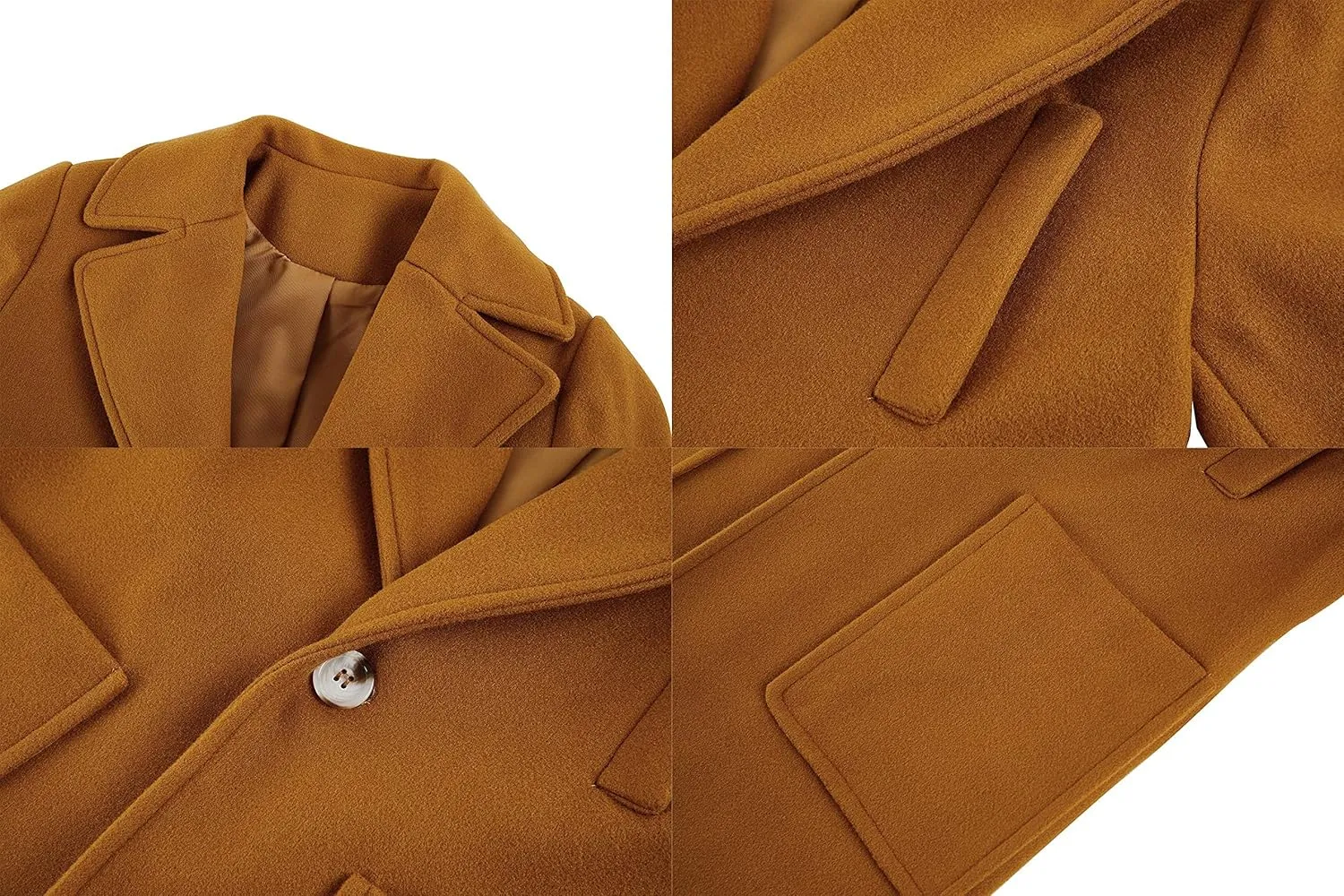 Gafeng Kids Toddler Boys Wool Blend Trench Coat Long Sleeve Mid Length Pea Overcoat Outerwear