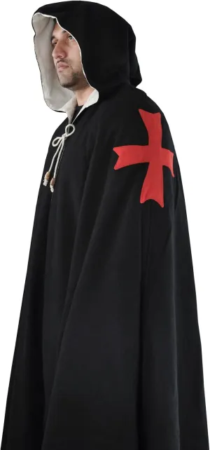 GB3108 Templar Cloak, Black Wool