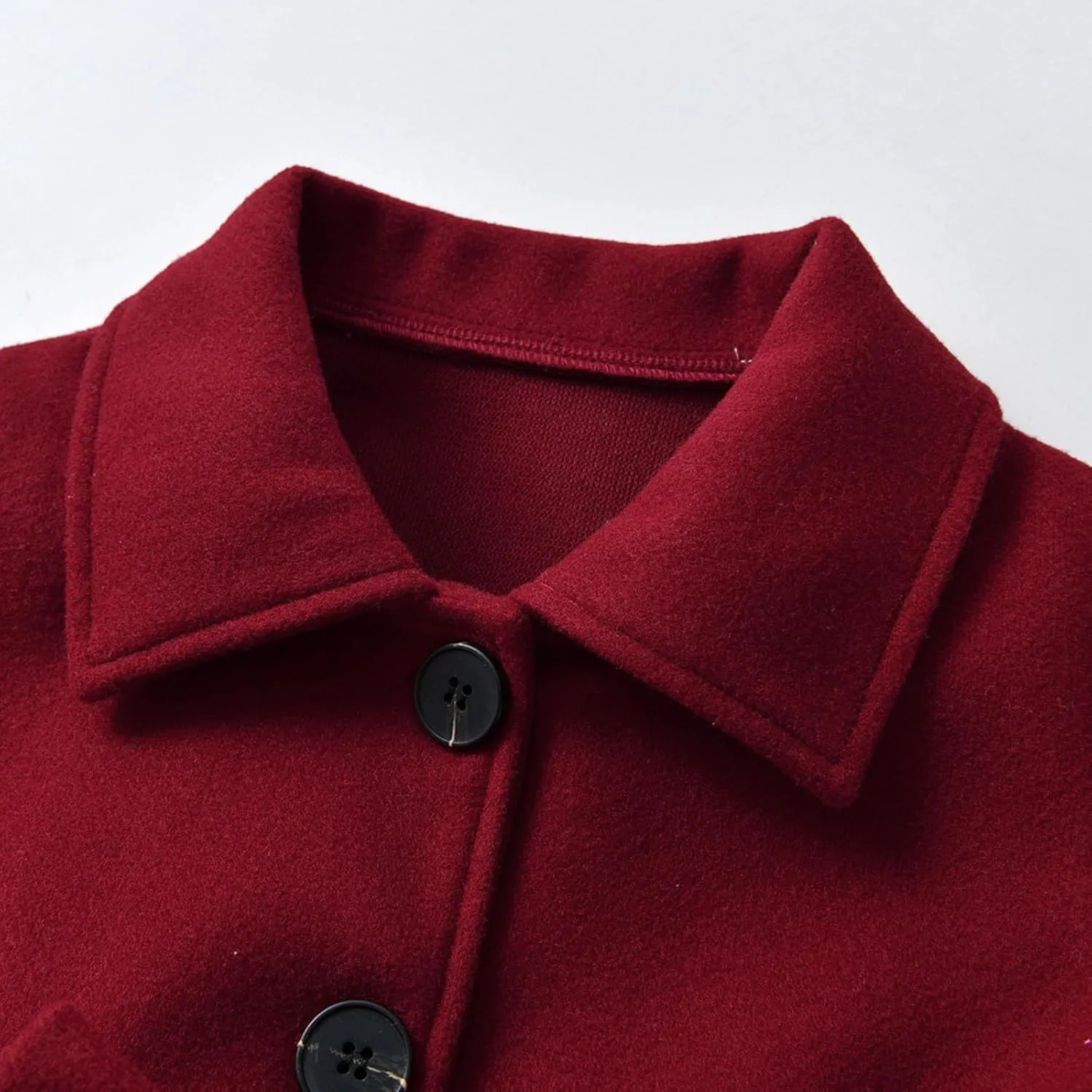 Girls Dress Coat Kids Winter Warm Jacket Long Sleeve Button Trench Coat Pocket Long Peacoat Clothes Outerwear