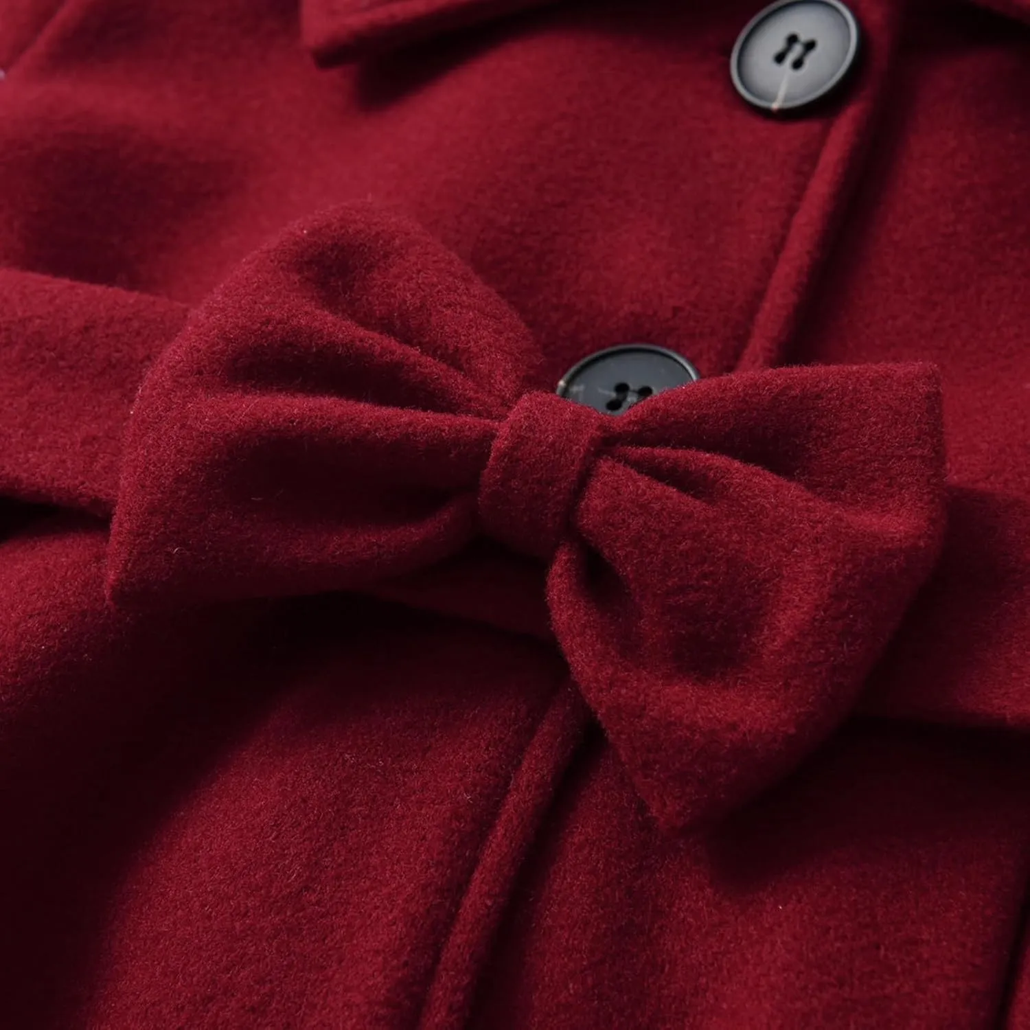 Girls Dress Coat Kids Winter Warm Jacket Long Sleeve Button Trench Coat Pocket Long Peacoat Clothes Outerwear