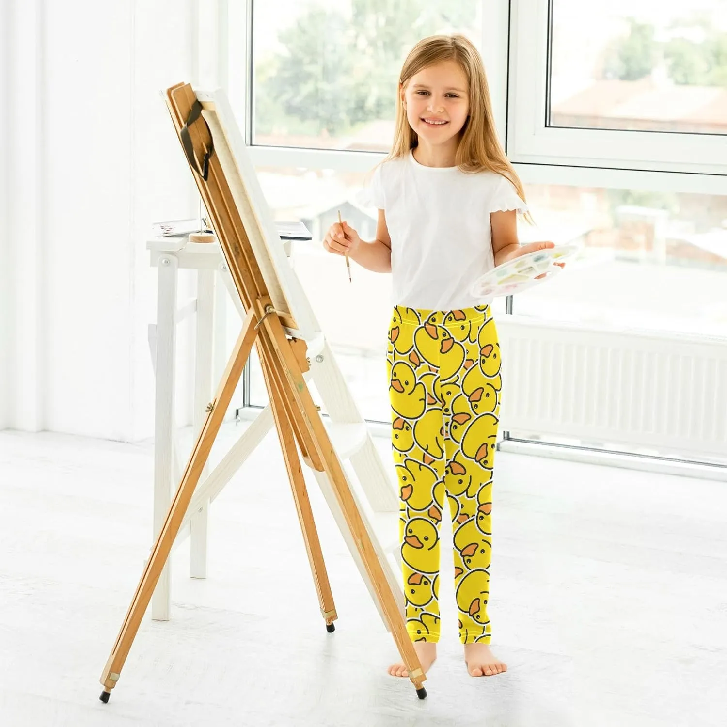 Girls Prints Leggings Yoga Pants Tights Trousers for Kids in 4T to 10 Years